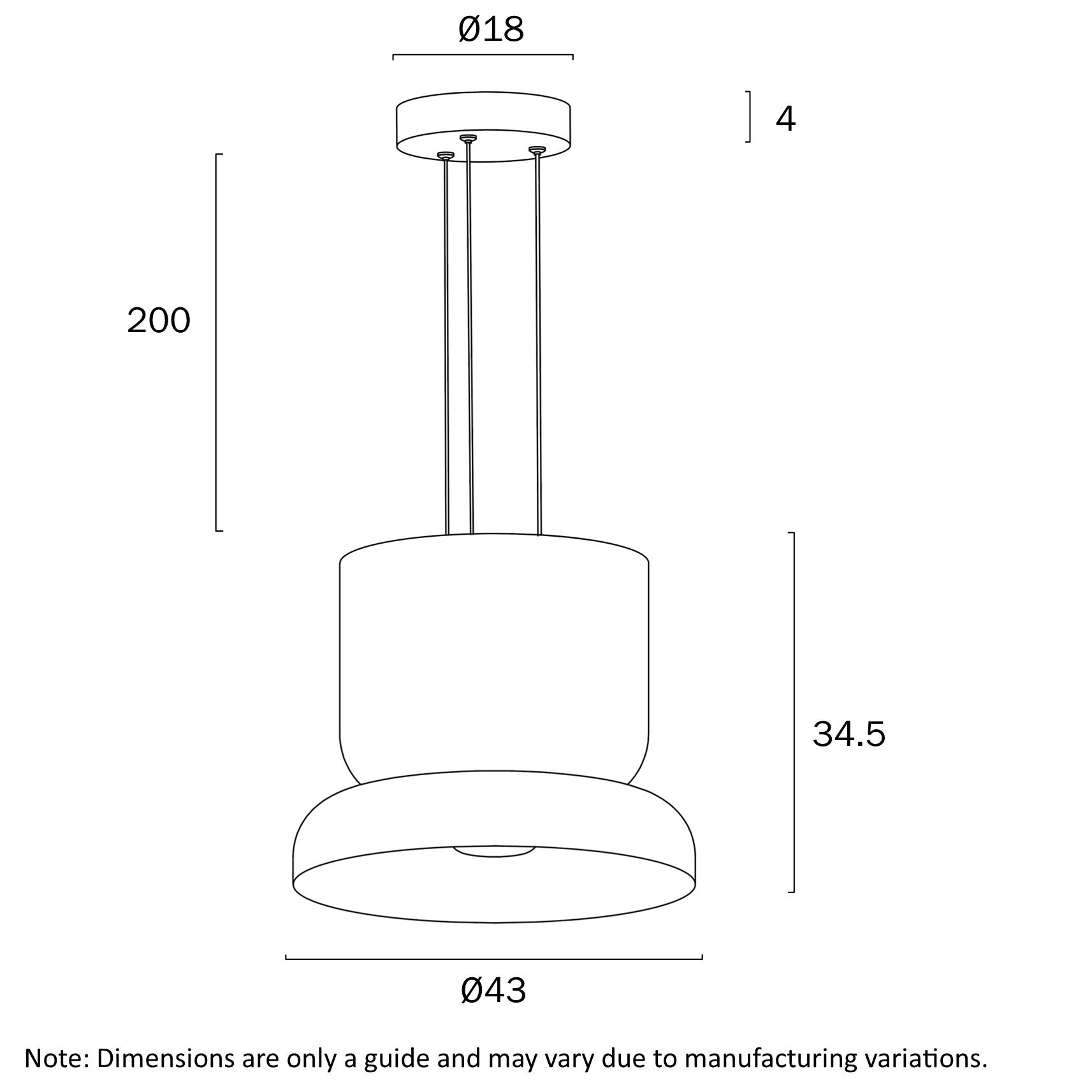 Skapa LED Pendant CB Light 20W 3000K Opal White - SKAPA PE CB-OP