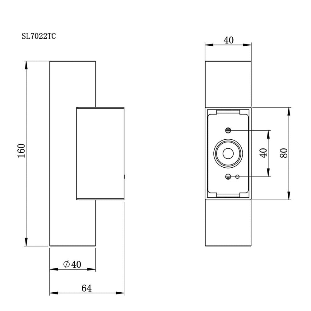 Buy Up / Down Wall Lights Australia NEW BRONTE Up / Down Wall Light Stainless Steel 3CCT - SL7022TC/AST