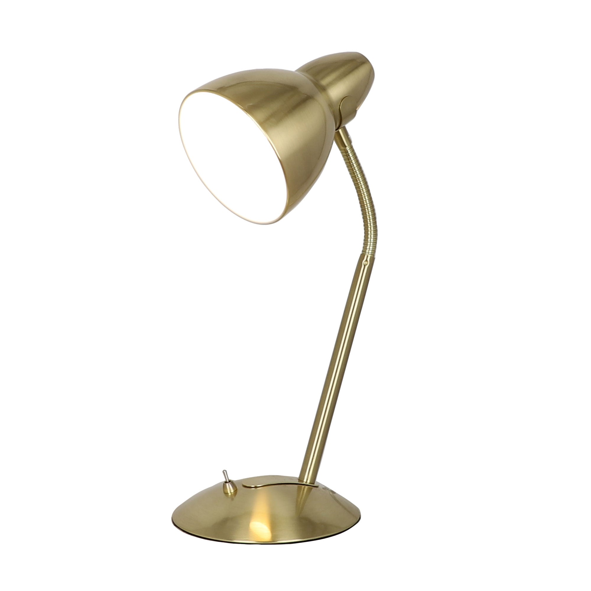 Trax 1 Light Desk Lamp Satin Brass - SL98401SB