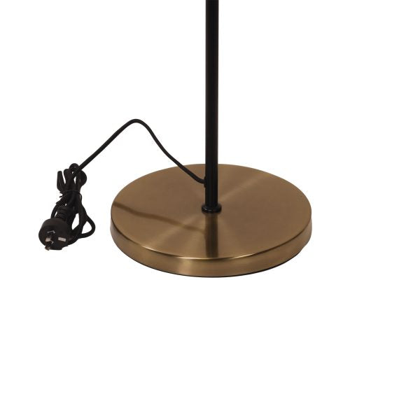 Ari Twin Floor Lamp Black & Antique Brass - SL98787/2AB