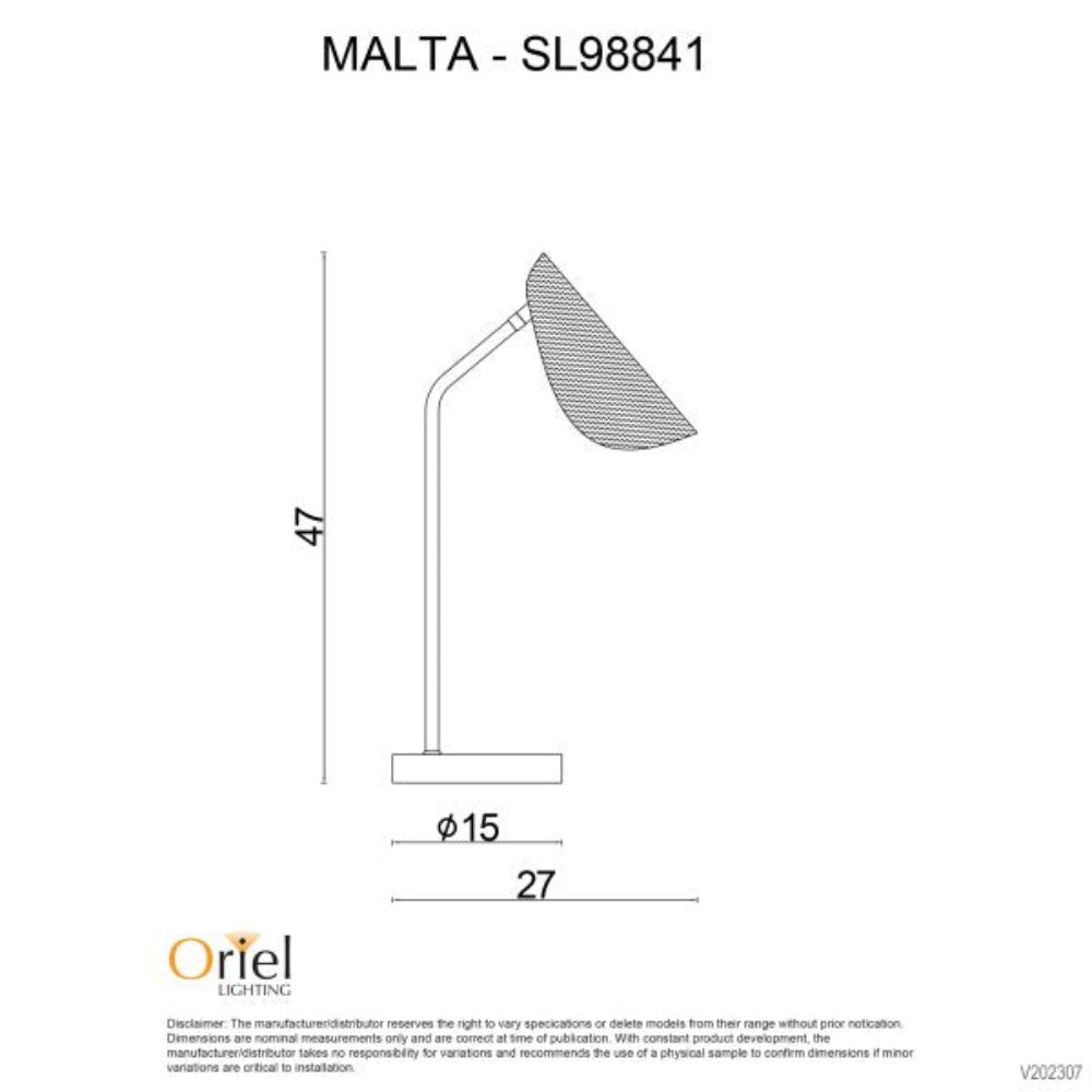 Buy Table Lamps Australia MALTA Table Lamp White - SL98841WH