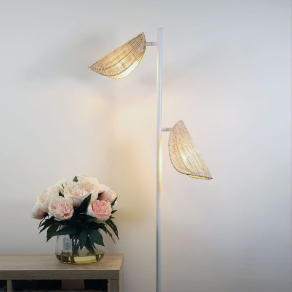 Buy Floor Lamps Australia MALTA Floor 2 Lamps White - SL98843WH