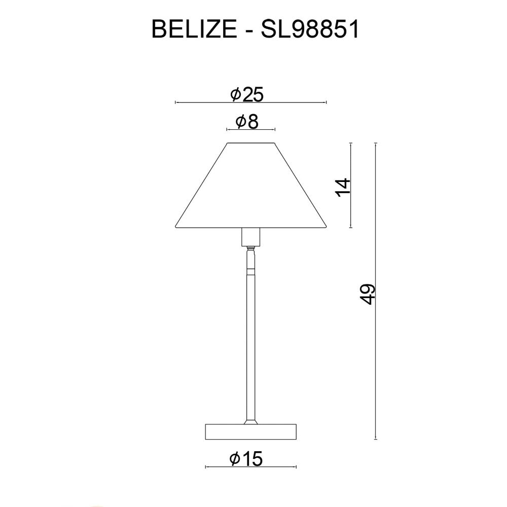 Buy Table Lamps Australia BELIZE Table Lamp White - SL98851WH