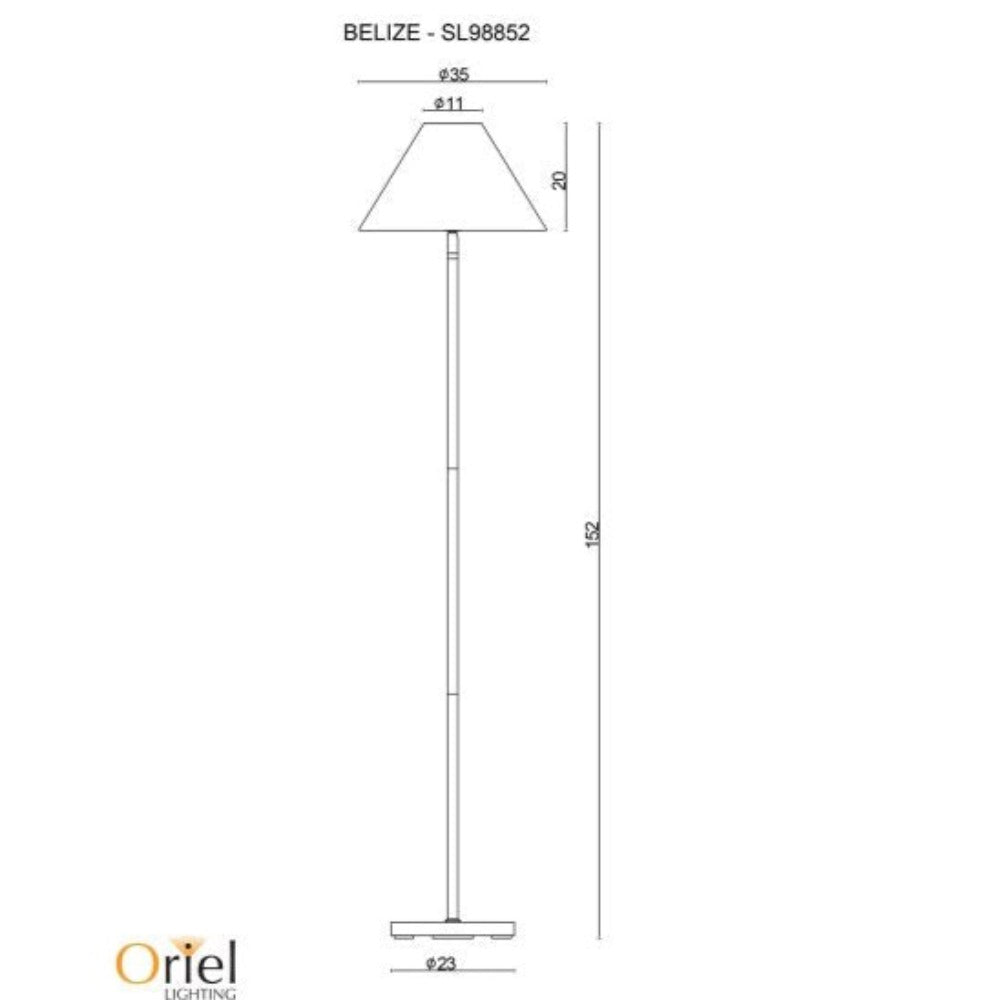 Buy Table Lamps Australia BELIZE Table Lamp H1520mm White - SL98853WH