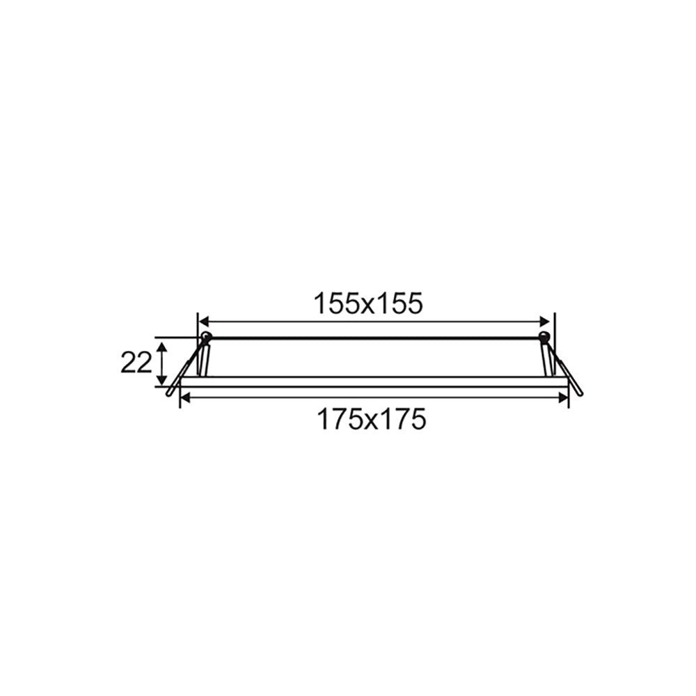 LED Dimmable Ultra Slim Square Recessed Downlight Tri-CCT 12W - SLICKTRI2S