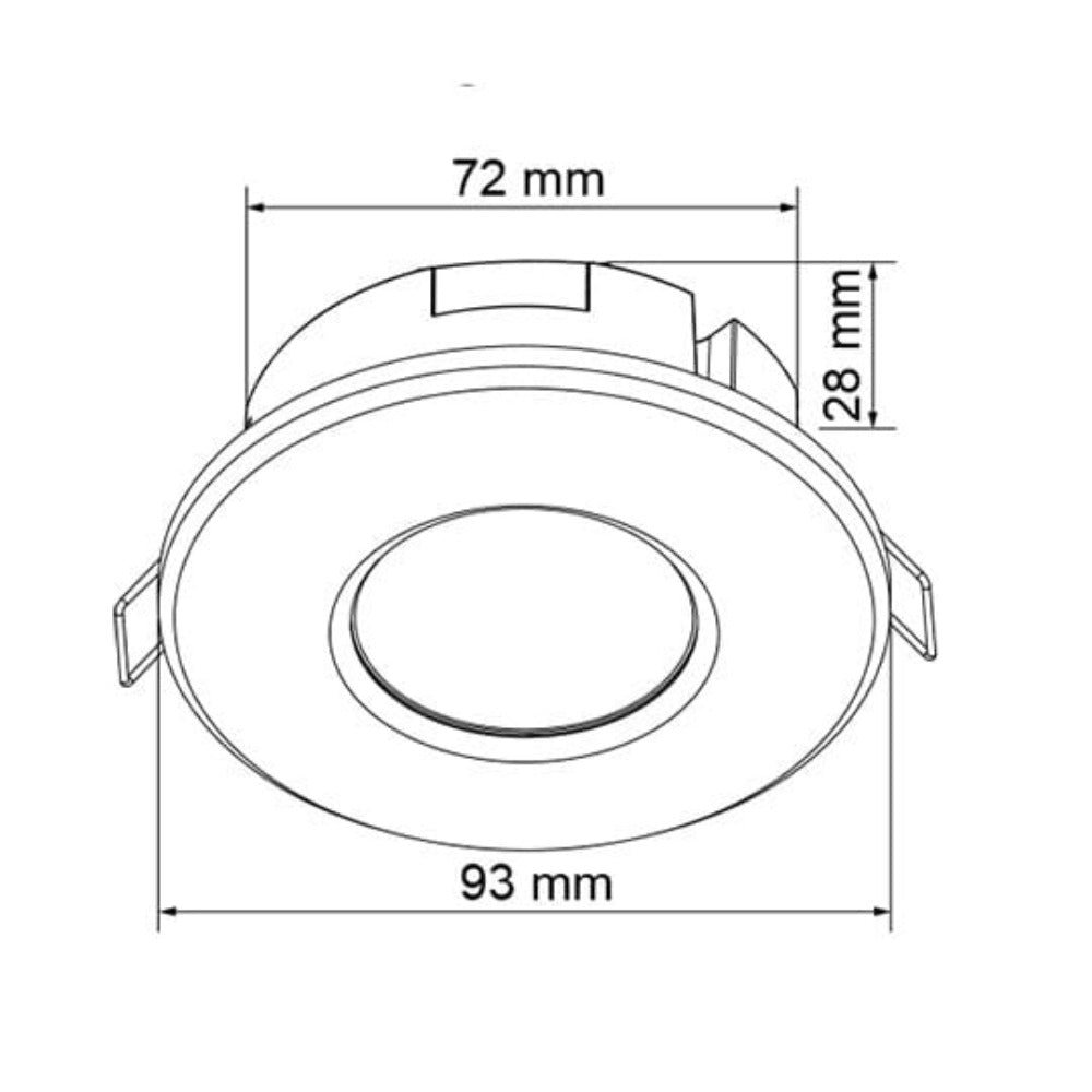 PIXIE Recessed LED Downlight With Sensor W93mm White - SMS861CD/BTAM