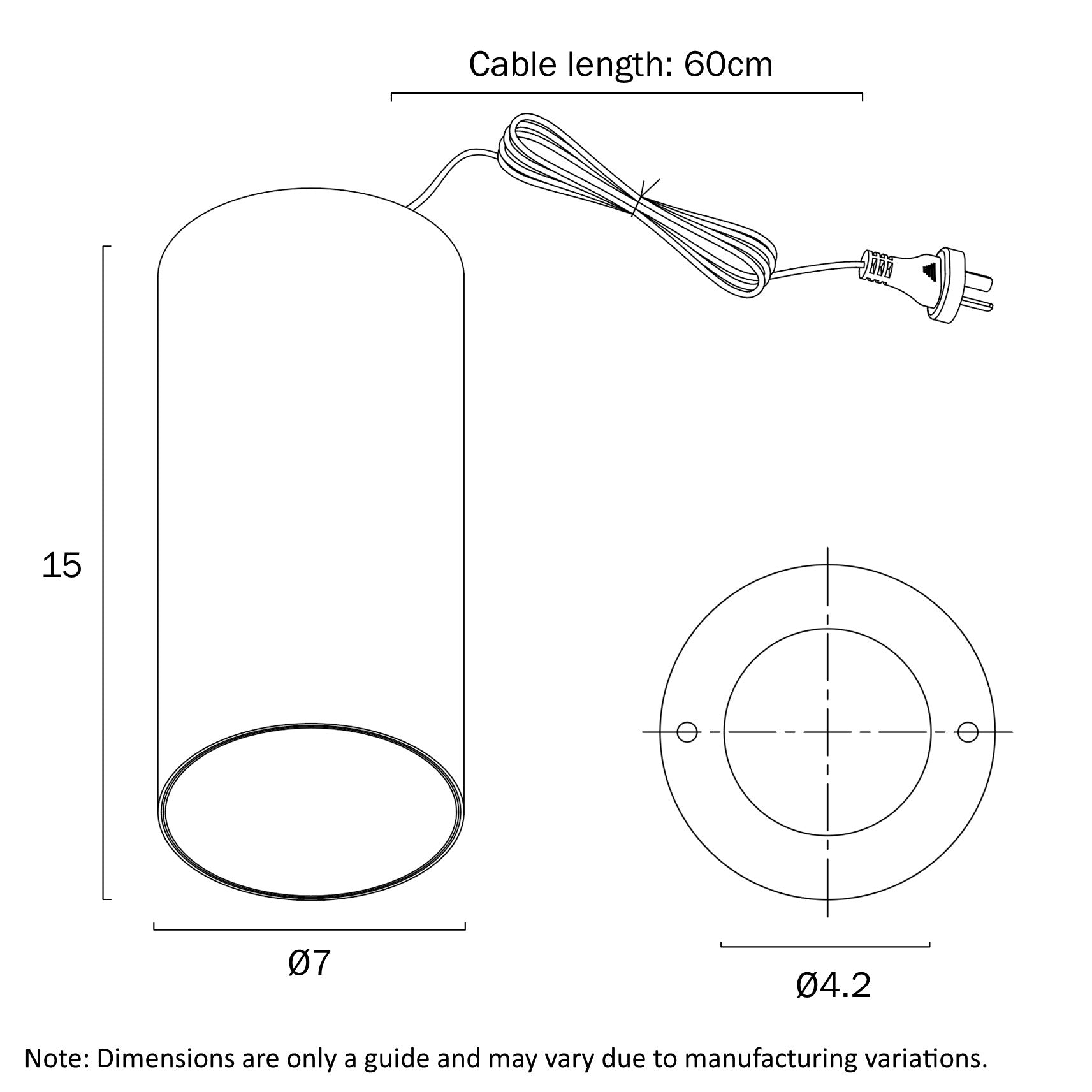 Sova LED Surface Mounted Downlight 10W 3000K Dark Grey - SOVA CTC70-DGY93
