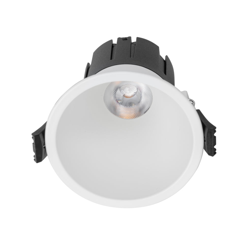 Sova 93mm Recessed LED Downlight 6W 3000K White & Black - SOVA DL93-WH93