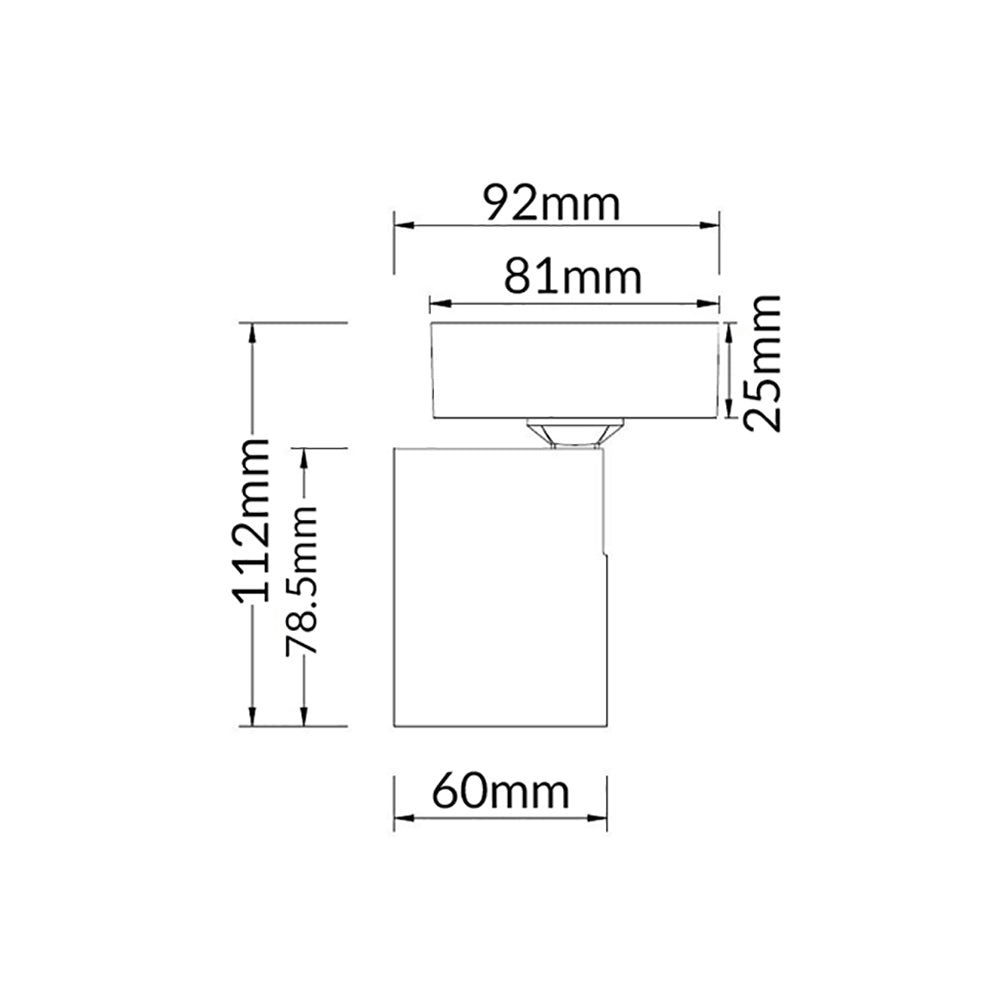 Buy Spotlights Australia SPOT Interior GU10 Surface Mounted Spot Light 1 Light Square Base Matte Black - SPOT-S1B