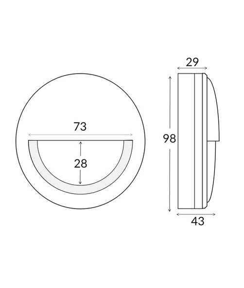 Ste Solid Brass Eyelid Surface Mounted LED Step Light 6W 3000K Brass - STE26