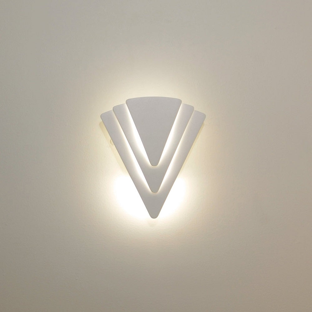 Surat Triangular Wall Light White Aluminium 2CCT - SURAT