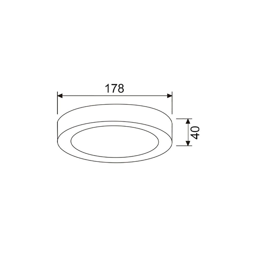 Buy LED Oyster Lights Australia LED Dimmable Surface Mounted Round Oyster Light Tri-CCT 12W - SURFACETRI2R