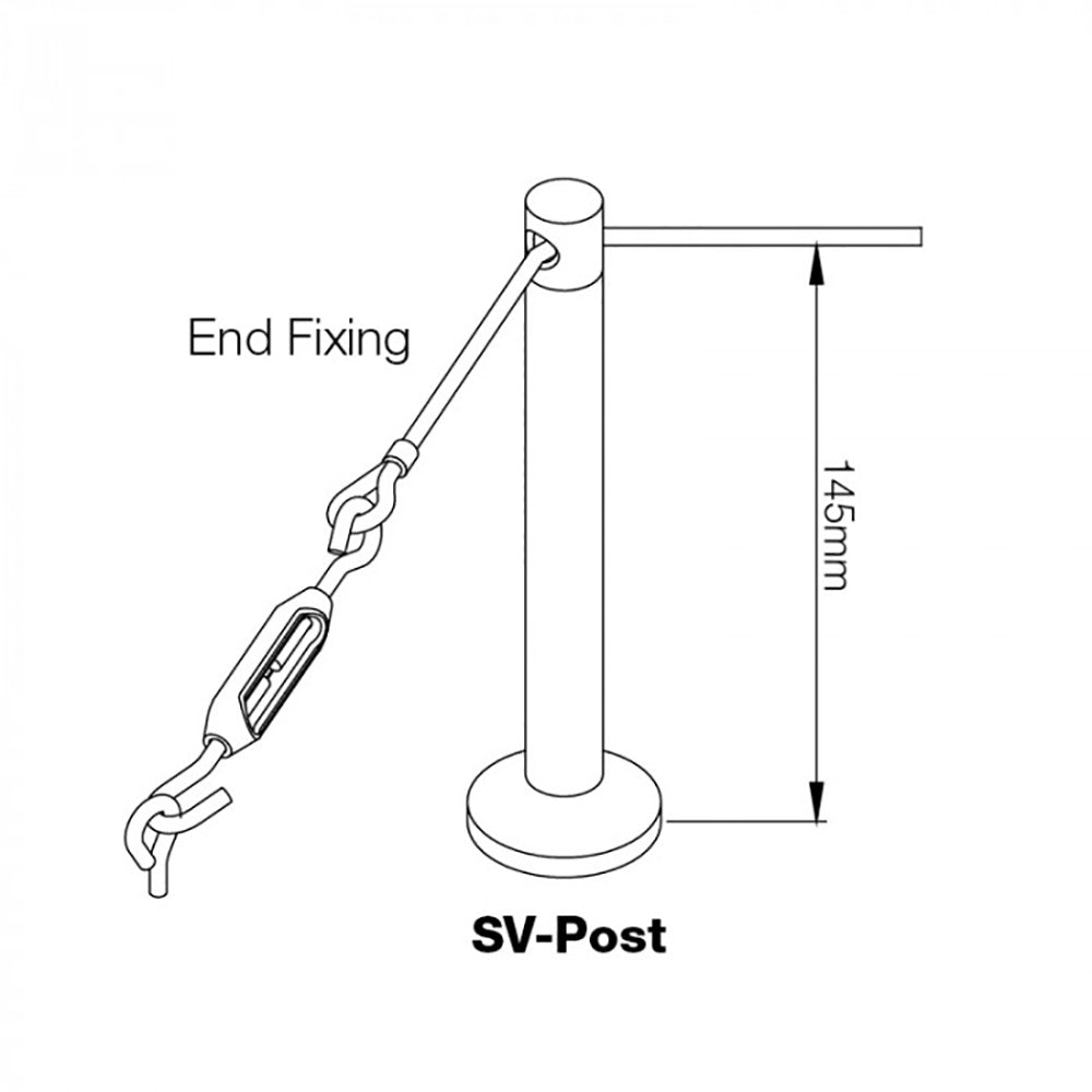 Buy Accessories & More Australia Ceiling Mount End Mount For Rope Lights Satin Chrome - SV-POST