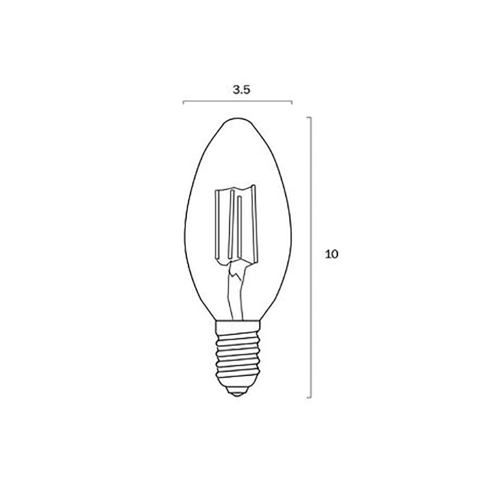 Buy LED Filament Globes Australia LED Filament Globe SES 240V 4W Clear Glass 3000K - GL F.CAND.4-CL83