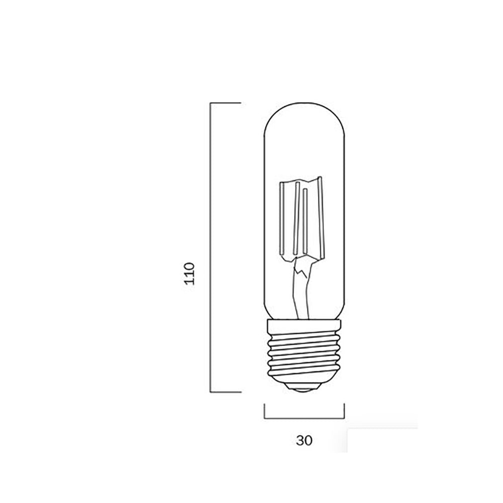 Buy LED Filament Globes Australia T30 LED Filament Globe ES 240V 5W Clear Glass 4000K - G T305E27TUS840D