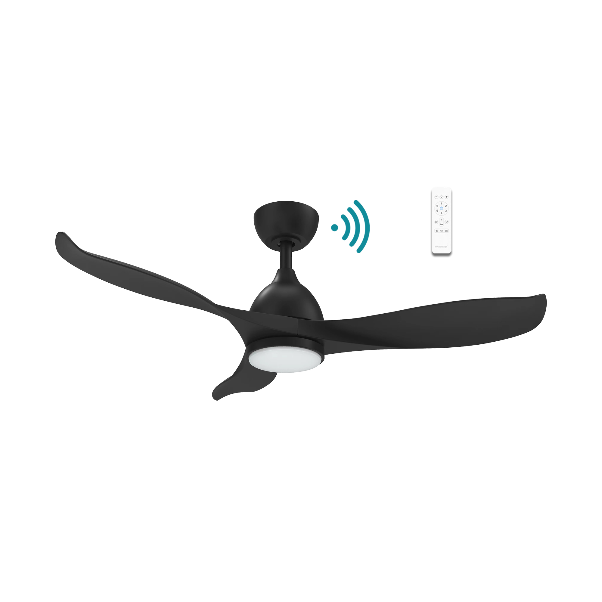 Scorpion DC Ceiling Fan With LED Light 52" 3 Blade Matt Black With WIFI Remote - MSDC1333M