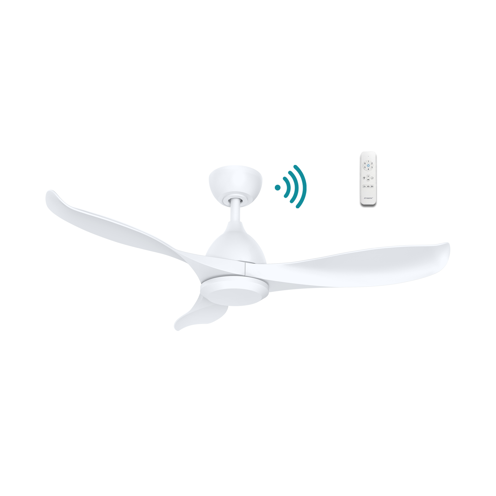 Scorpion DC Ceiling Fan 52" 3 Blade Matt White With WIFI Remote - MSDC133W