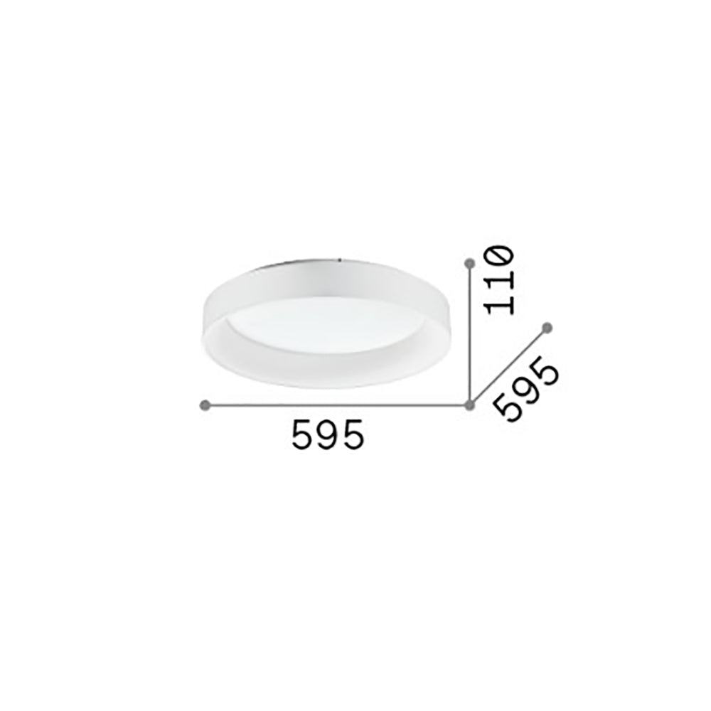 Buy Surface Mounted Downlights Australia Ziggy Pl Round Surface Mounted Downlight W600mm Metal 3000K - 307213