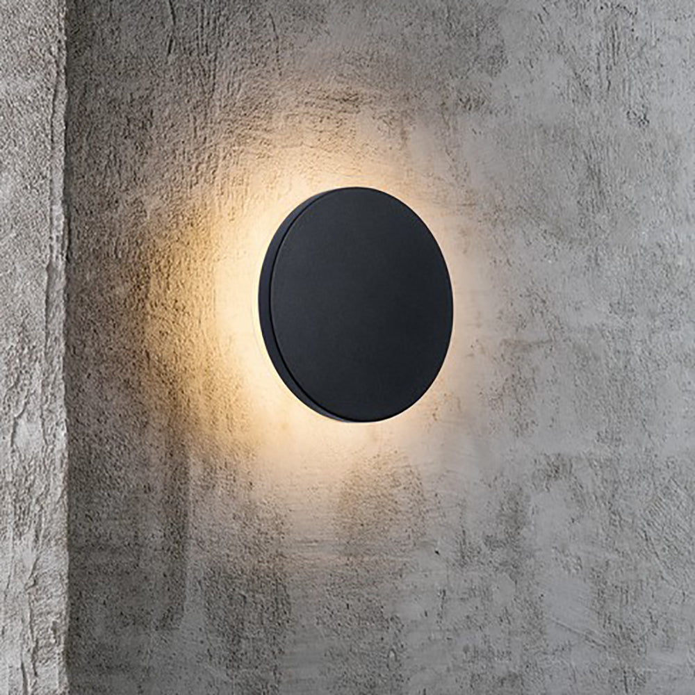 Artego Round Exterior Wall Light Black Aluminium 3000K - 46941003