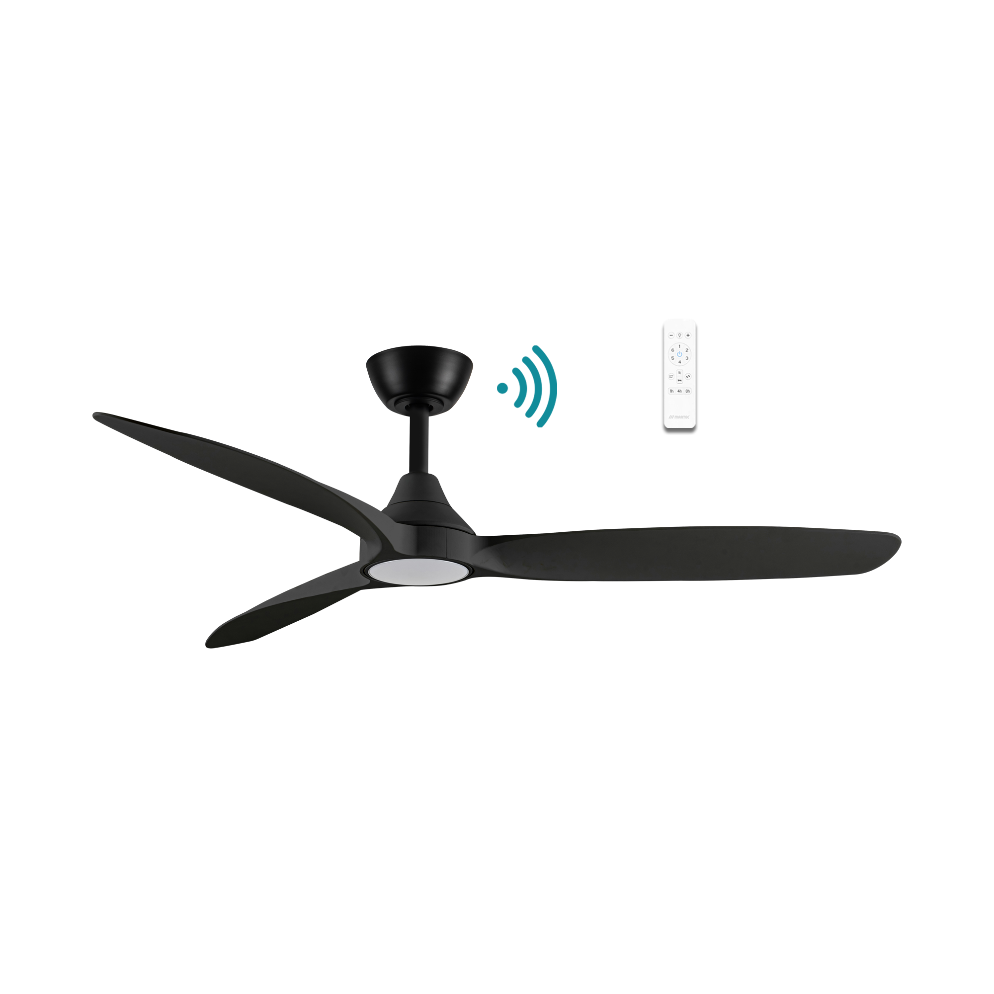 Seaforth DC Ceiling Fan With LED Light 56" 3 Blade Matt Black With WIFI Remote - MDCS1433M