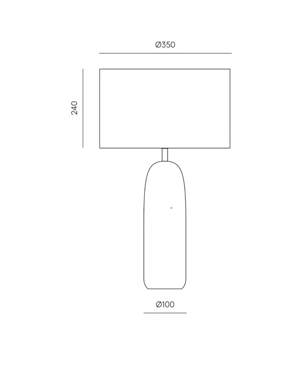 Shin Table Lamp White Marble - ARO.S1261/BCO+801011/36