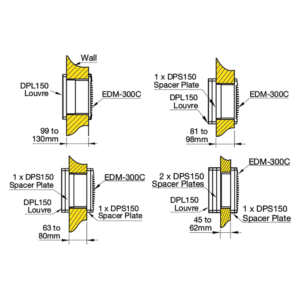 Buy Fan Accessories Australia Slimfit Spacer Plate To Suit Dfl150 FANDPS150