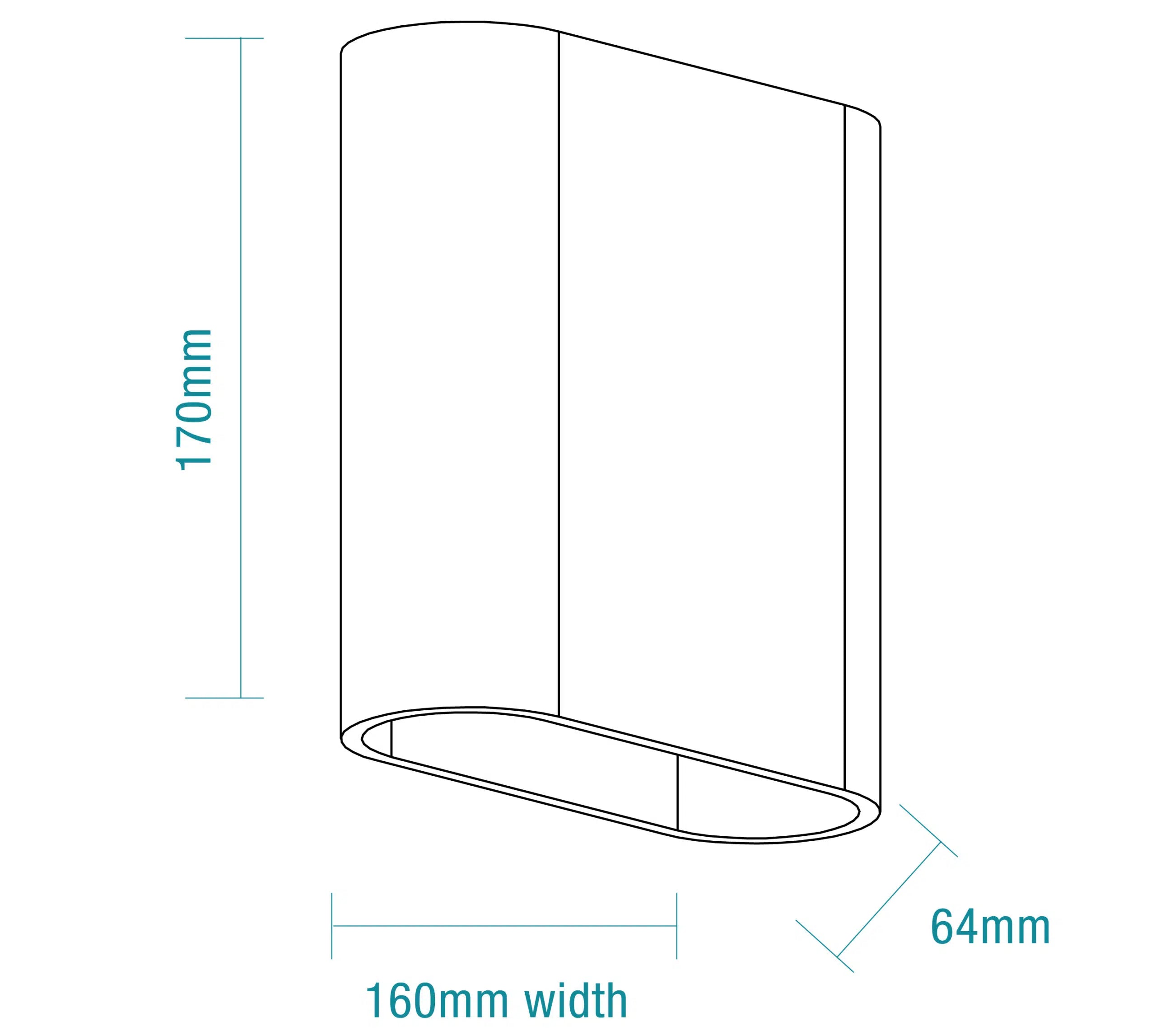 Sorrento LED Exterior Wall Light 10W TRI Color White - MLXS34510W