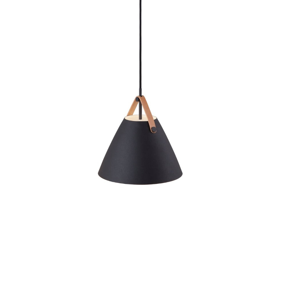 Buy Pendant Lights Australia Strap Pendant  Light W270mm Black Metal - 84333003