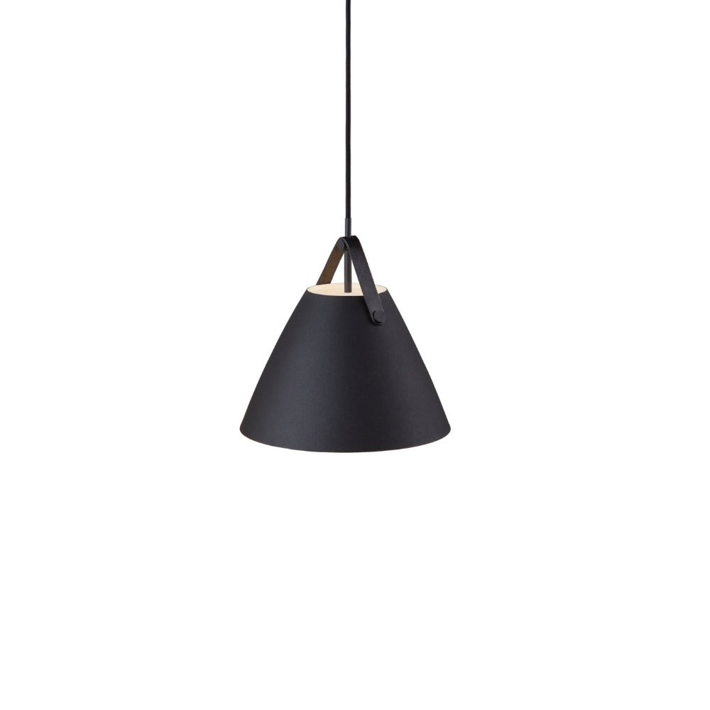 Buy Pendant Lights Australia Strap Pendant  Light W270mm Black Metal - 84333003