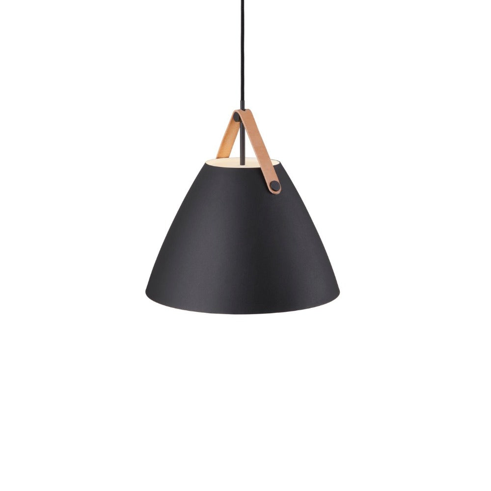 Buy Pendant Lights Australia Strap Pendant Light W360mm Black Metal - 84343003