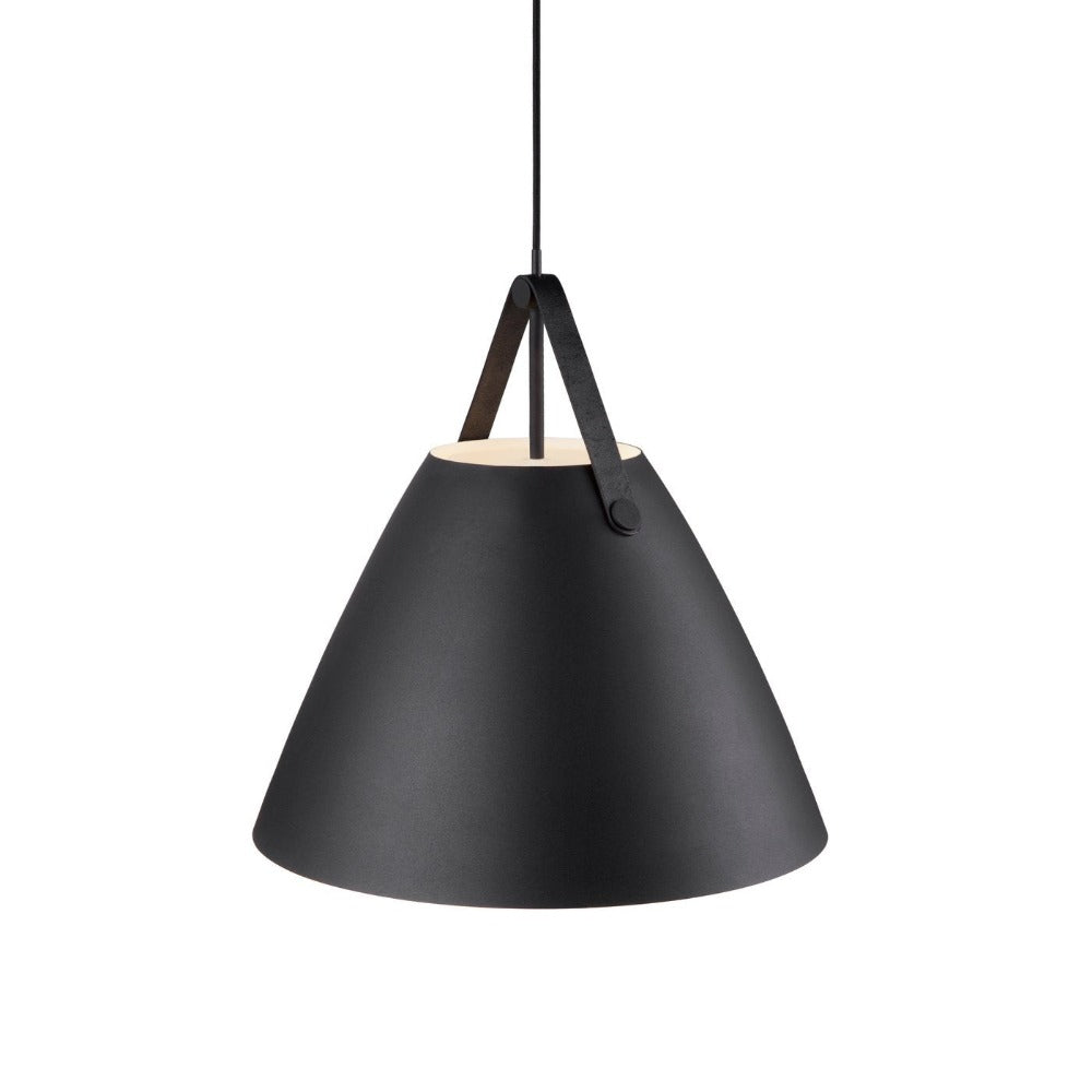 Strap Pendant Light W480mm Black Metal - 84353003