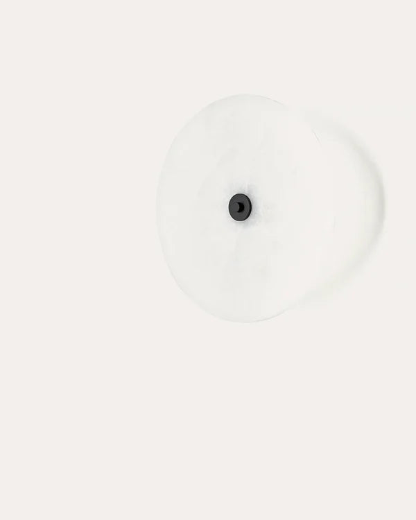 Sual Wall Light 200mm Alabaster & Matte Black - ARO.A1255+1097/20