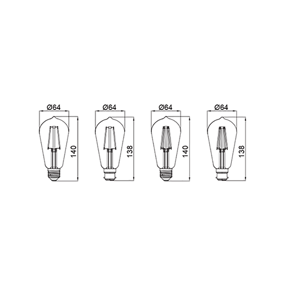 Buy LED Filament Globes Australia SupValue ST64 LED Filament Globe Clear ES 7.5W 240V 2700K -162203