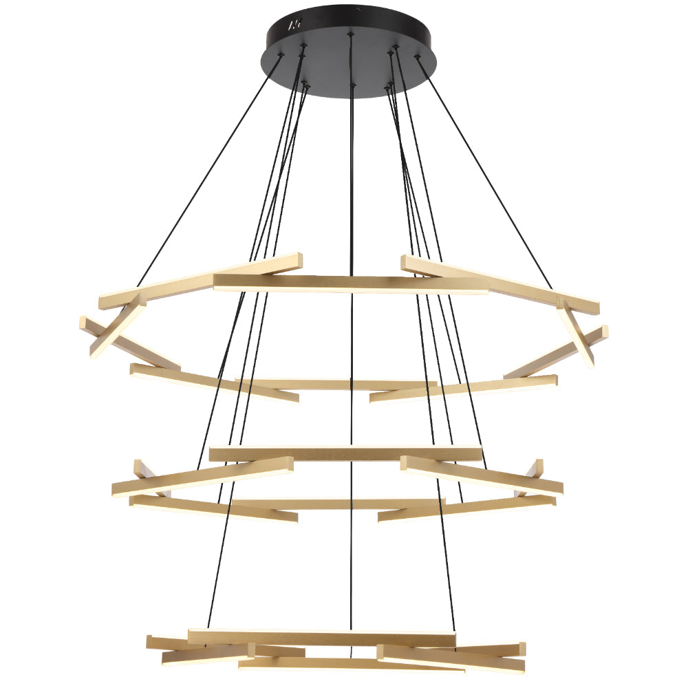 Tarson 3 Tier LED Pendant - TARSON PE3T-BKGD