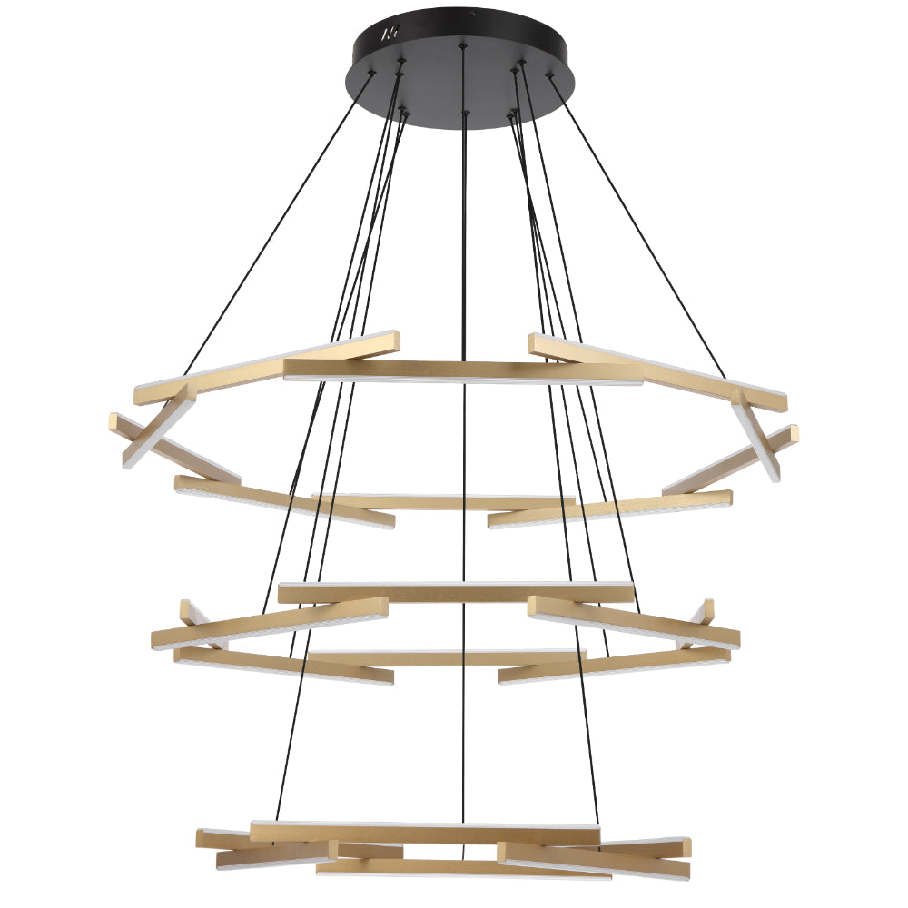 Tarson 3 Tier LED Pendant - TARSON PE3T-BKGD