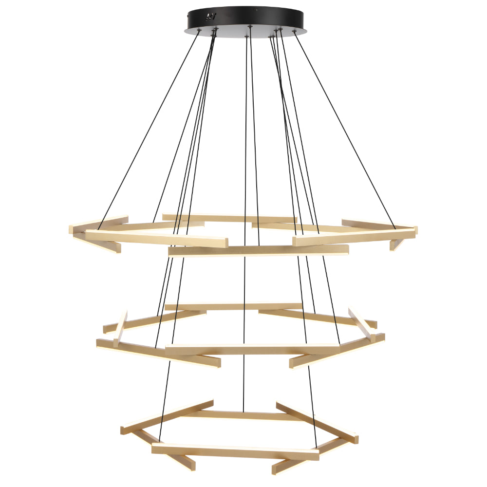 Tarson 3 Tier LED Pendant - TARSON PE3T-BKGD