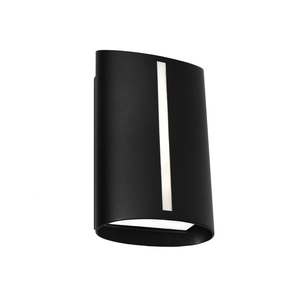 Temma 8W LED Exterior Wall Light Black - TEMM1EBLK