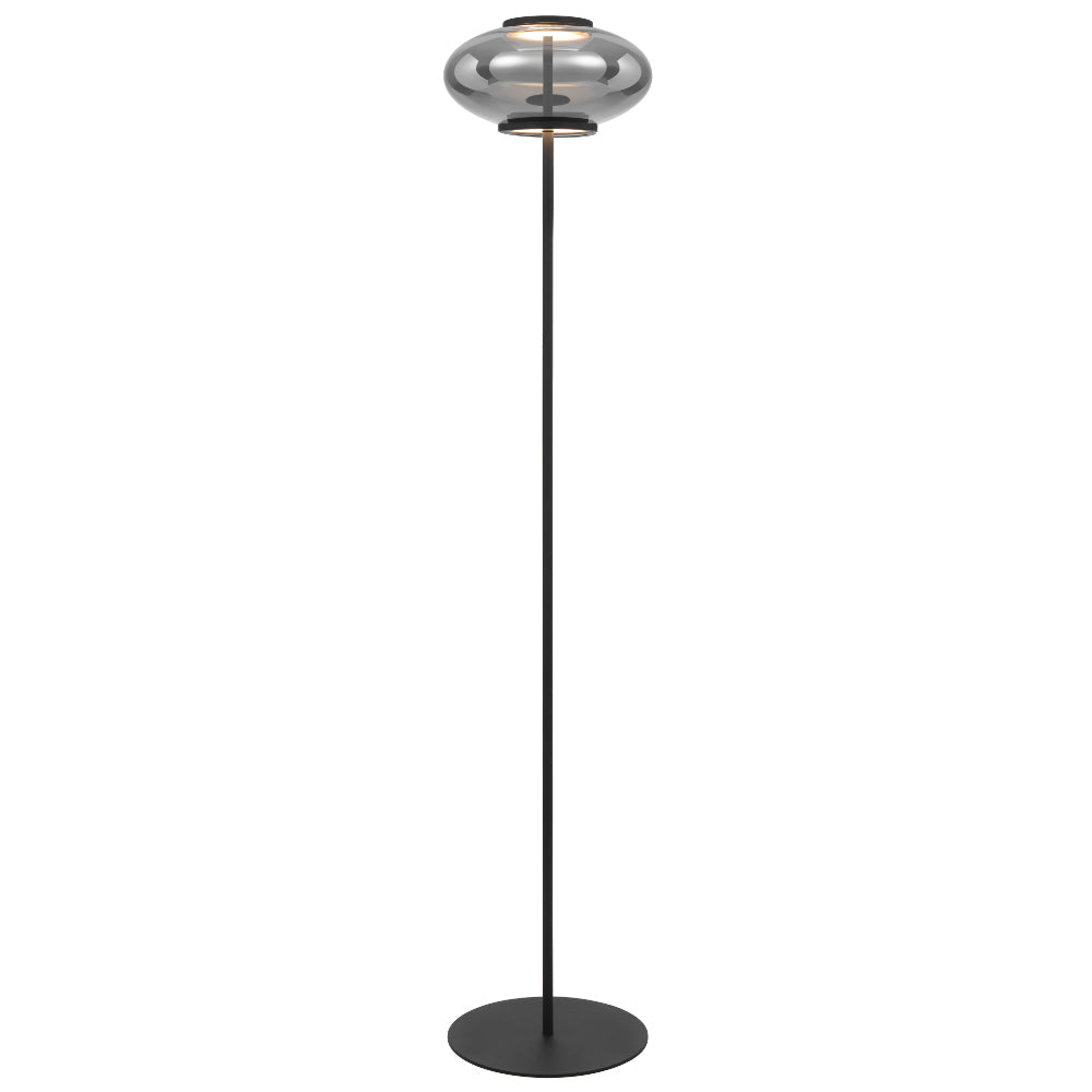 Tequo LED Floor Lamp 20W 3000K Black & Smoke - TEQUO FL-BKSM