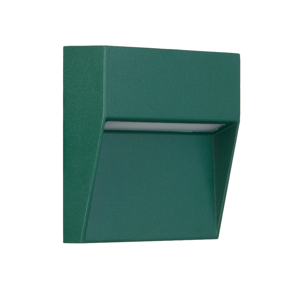 Terin LED Square Wall Light 24V 3W 3000K Green - TERIN SQ-GN324