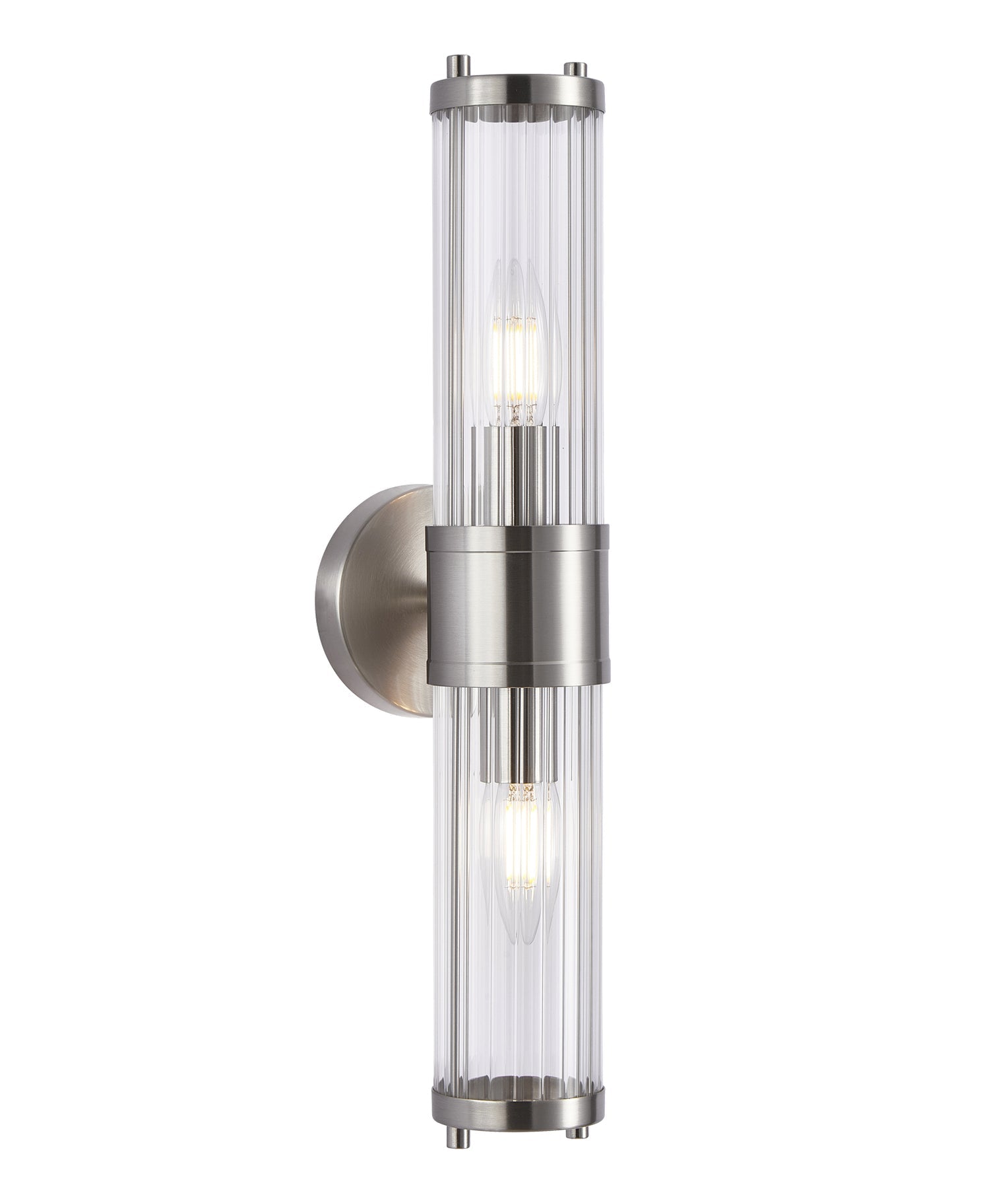 Tiempo Up & Down Wall Light Satin Chrome - TIEMPO3