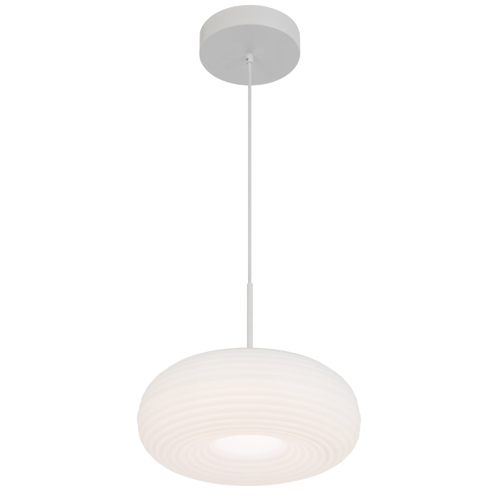 Tifton 350mm LED Pendant 20W Tri Colour White - TIFTON PE35-WH