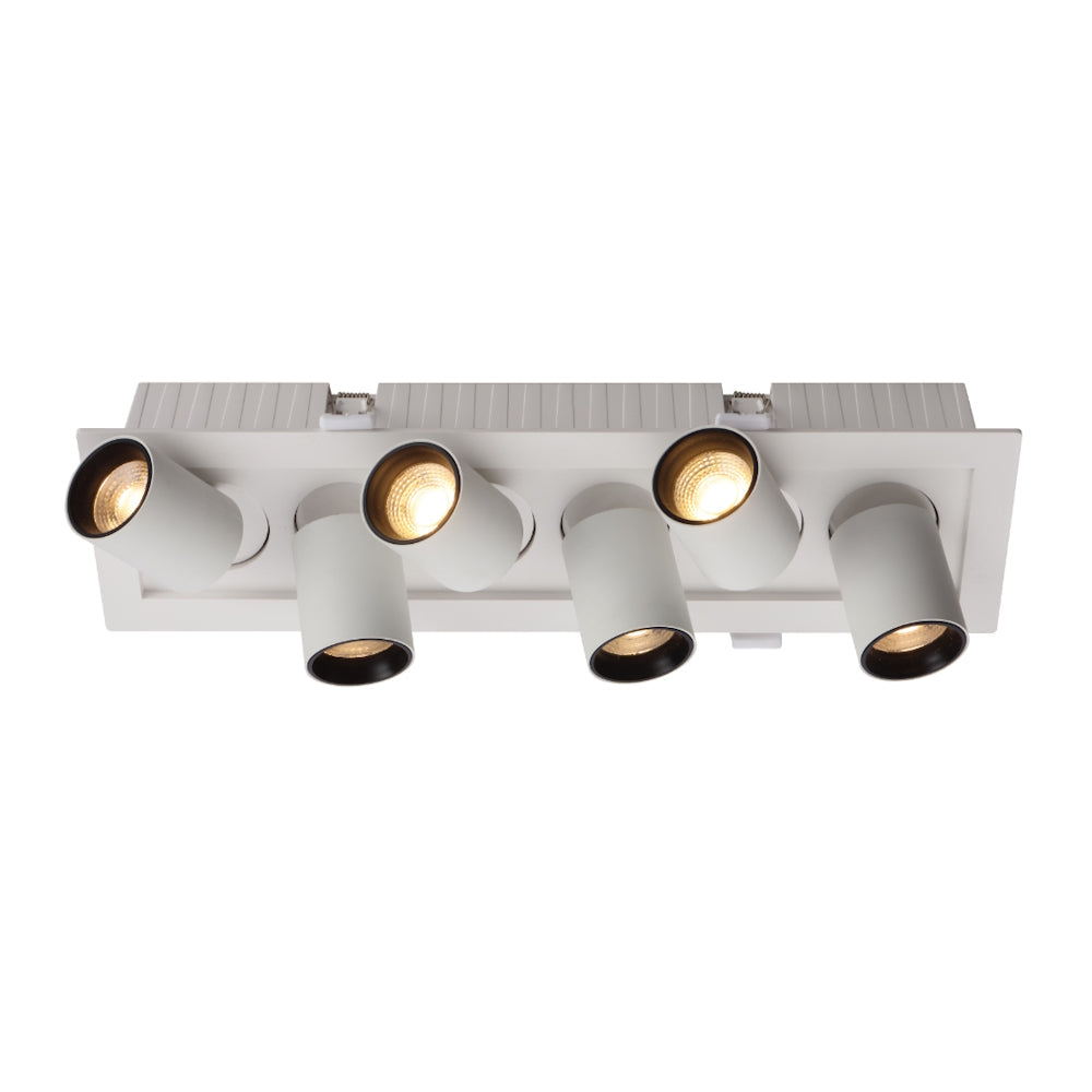 Tilda 6 Light LED Downlight 30W TRI Colour White - TILDA DL6-WH