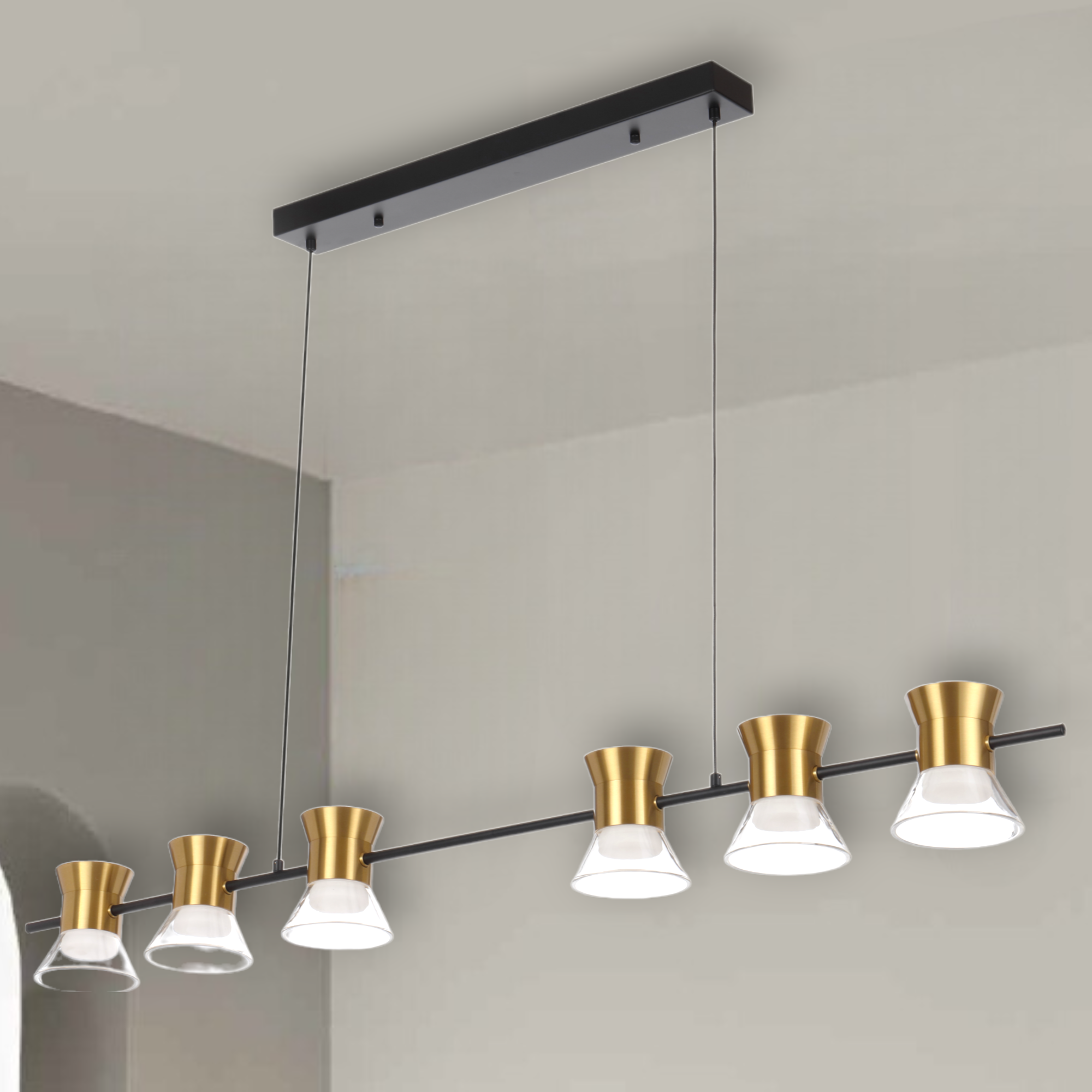 Tipico 6 Light LED Pendant Gold - TIPICO PE6-GD