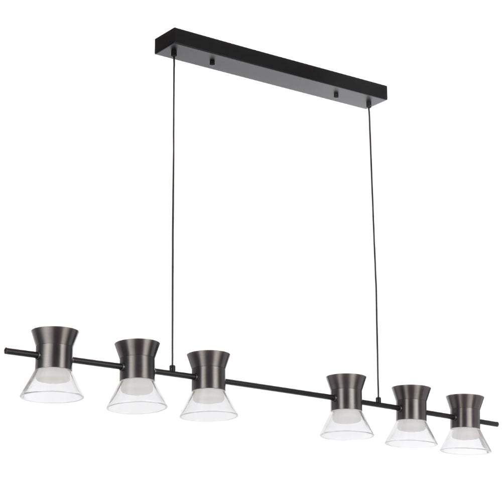 Tipico 6 Light LED Pendant Gun Metal - TIPICO PE6-GM