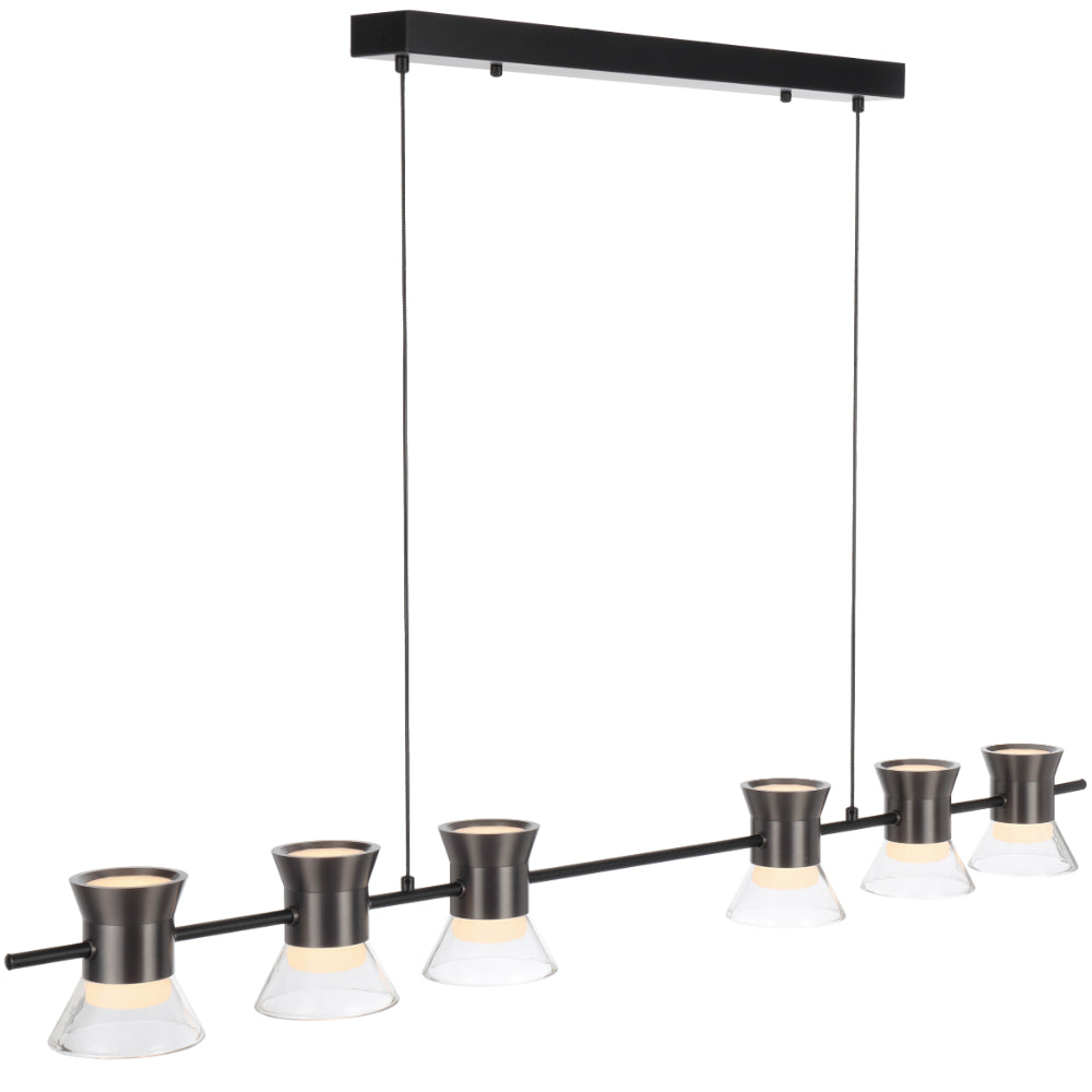 Tipico 6 Light LED Pendant Gun Metal - TIPICO PE6-GM