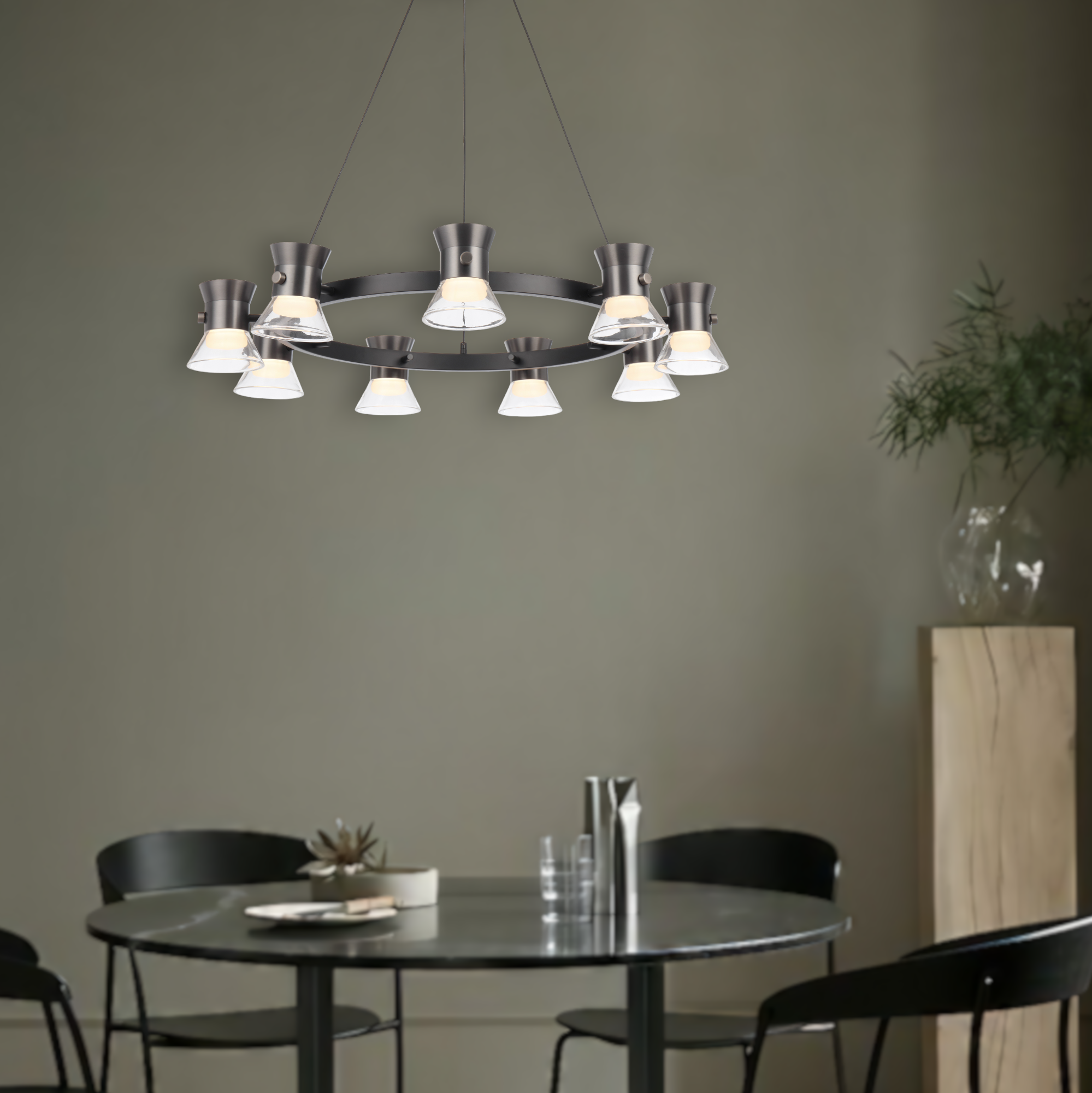 Tipico 9 Light LED Pendant Gun Metal - TIPICO PE9-GM