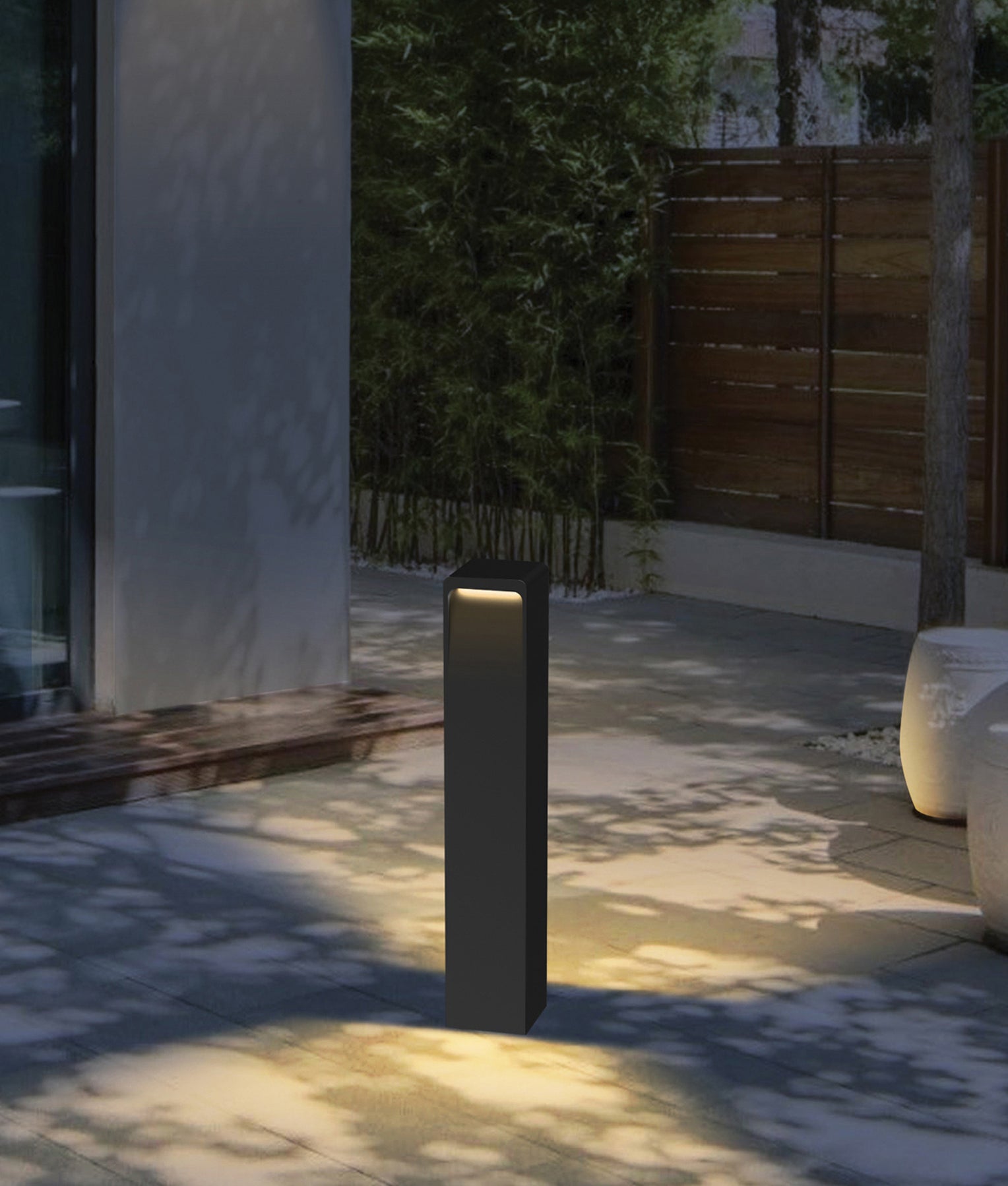 Toren Aluminium LED Bollard Light Dark Grey 13W TRI Colour - TOREN1