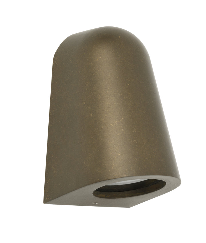 Torque Solid Brass Surface Mounted Cone Wall Light 240V GU10 Aged Brass - TORQUE9