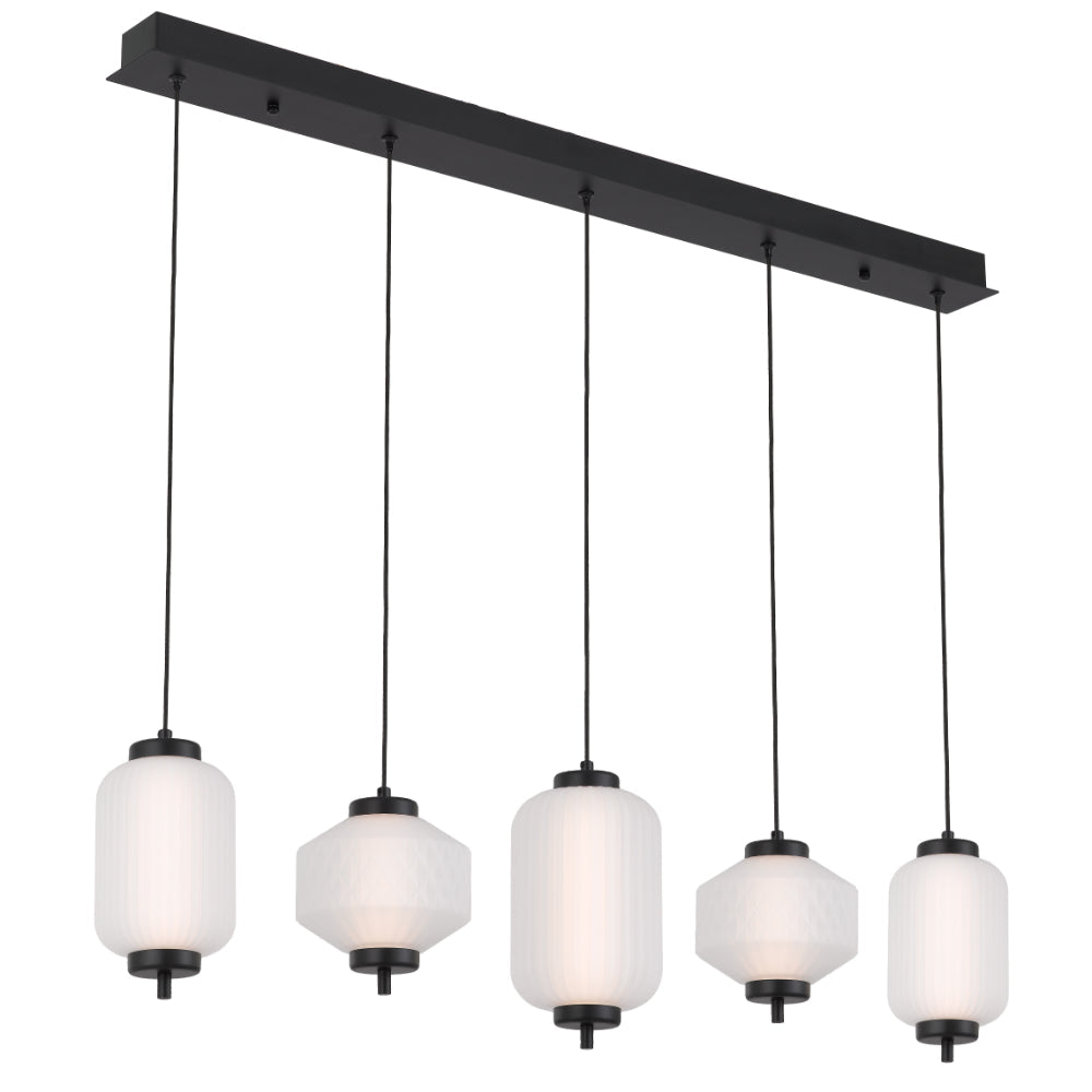 Torso 5 Light Bar Pendant Black - TORSO PE5B-BK