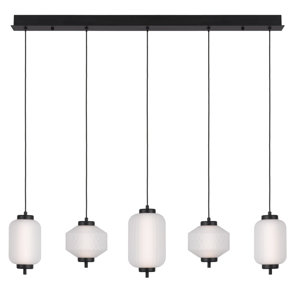 Torso 5 Light Bar Pendant Black - TORSO PE5B-BK